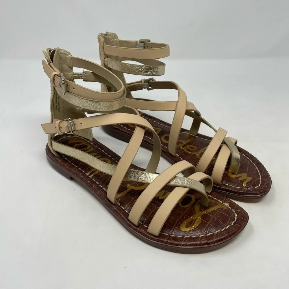 Sam Elderman Gibbs Leather Strappy Gladiator Sandals - NWT - Picture 5 of 11